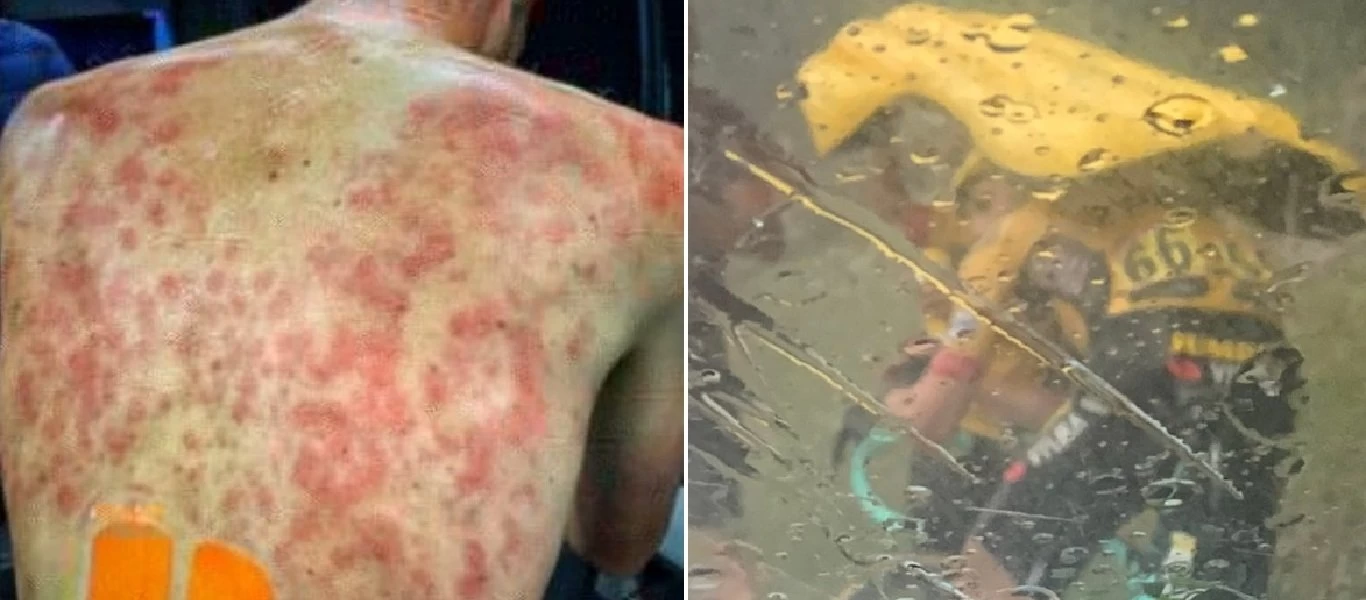 Απίστευτες εικόνες σε αγώνα ποδηλασίας στη Γαλλία - Κυριολεκτικά χτυπήθηκαν οι ποδηλάτες (βίντεο)